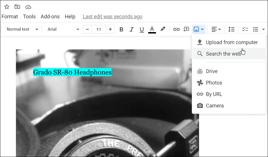 adăugați imagine cum să stratificați imaginile în Google Docs