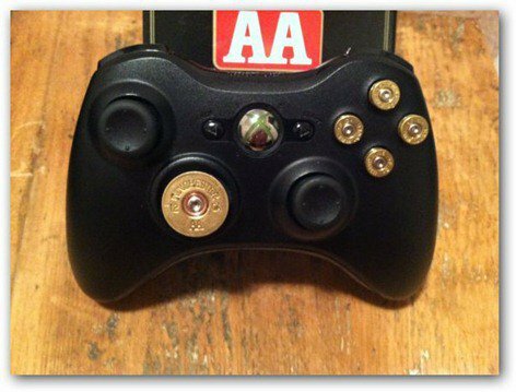 Steampunk xbox 360 controler butoane bullet