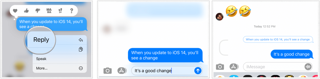 Mesaje inline iOS 14