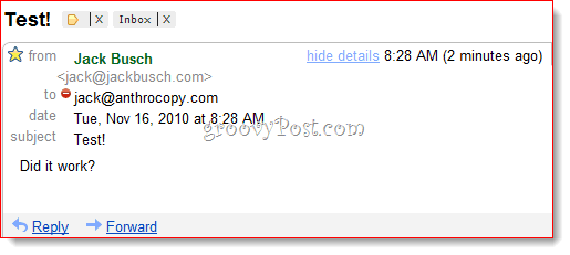 Filtrarea mesajelor Gmail BCC