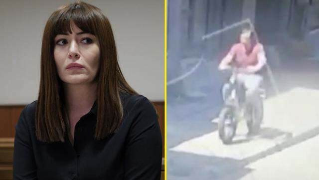 O imagine din momentul în care bicicleta lui Deniz Çakır a fost furată