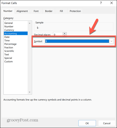 meniul drop-down simbol Excel