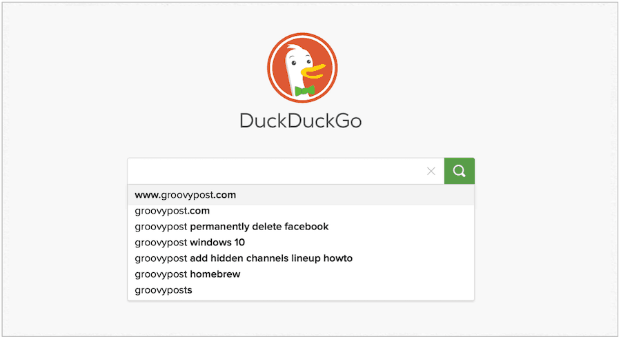 Site-ul DuckDuckGo