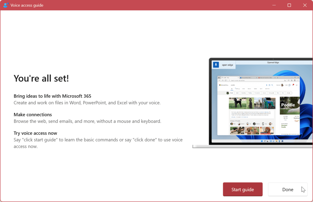Activați și utilizați accesul vocal pe Windows 11