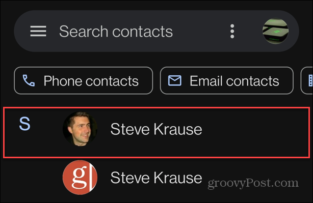 alege contact google contacts