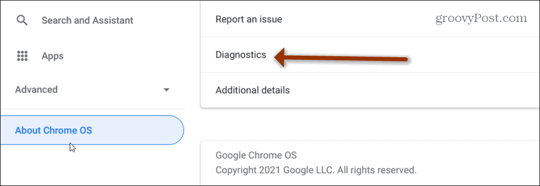 Diagnostic Chromebook