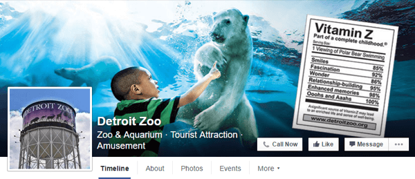 fotografia de copertă facebook grădina zoologică din Detroit