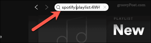 Căutare Spotify după URI-ul playlistului