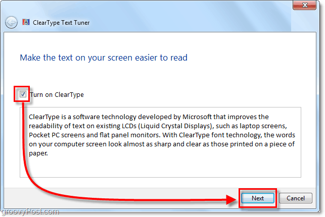 Cum să citiți textul în Windows 7 mai ușor cu ClearType