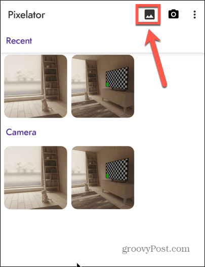 fotografii din aplicația pixelator