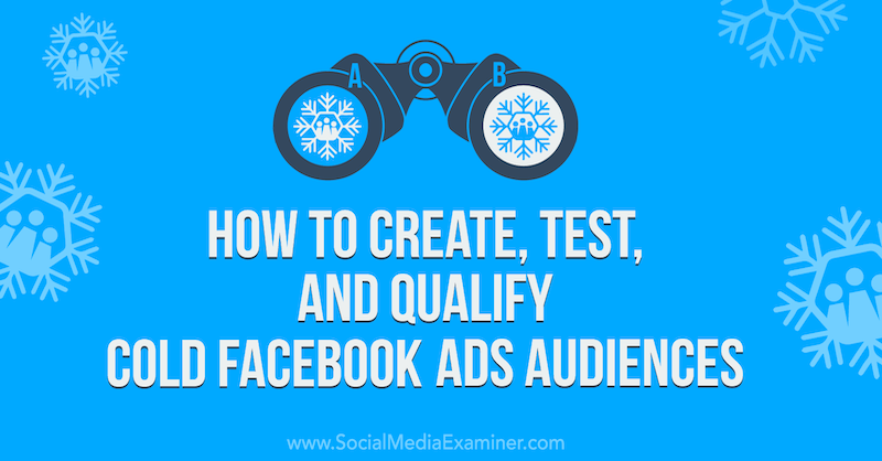 Cum să creați, să testați și să calificați audiențe reci de publicitate pe Facebook pe Social Media Examiner.