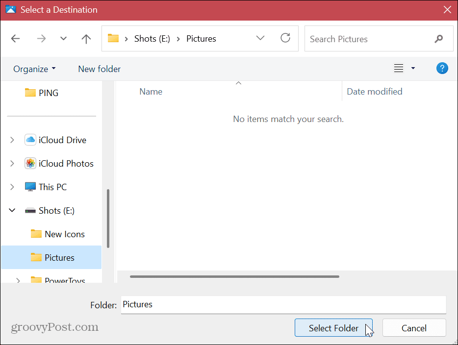 Mutați folderele implicite ale utilizatorului pe Windows 11