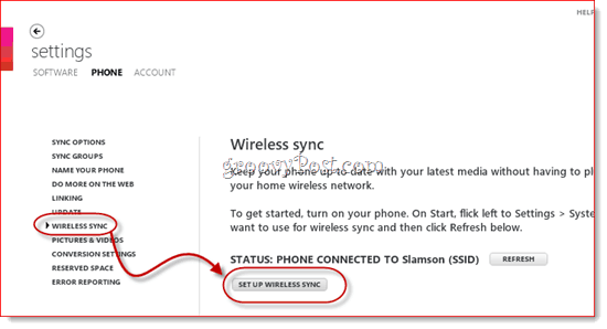 Windows Phone 7 Sincronizare wireless cu Zune