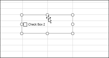 caseta de selectare a introdus foaia de calcul Excel