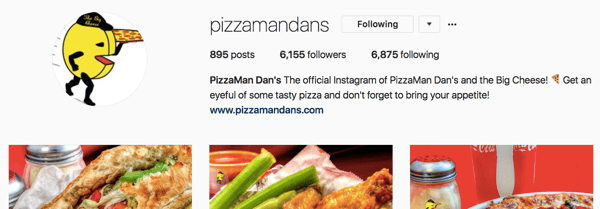 Contul de Instagram Pizzamandans a crescut prin eforturi constante în timp.