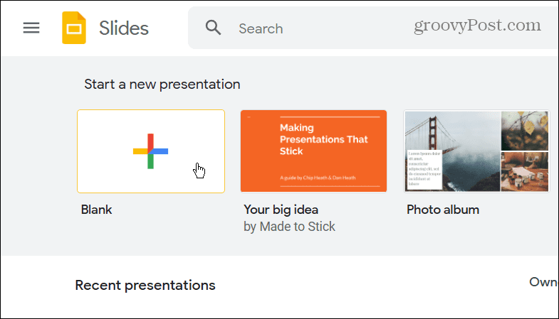 converti un PowerPoint în diapozitive Google
