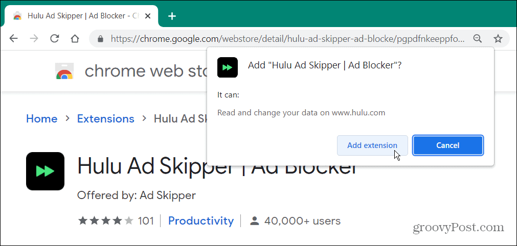 Extensia Hulu Ad-Block