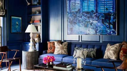 Cum se folosește albastrul în sufragerie și dormitoare?