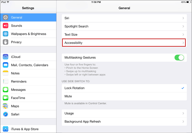 Accesibilitate iOS 7