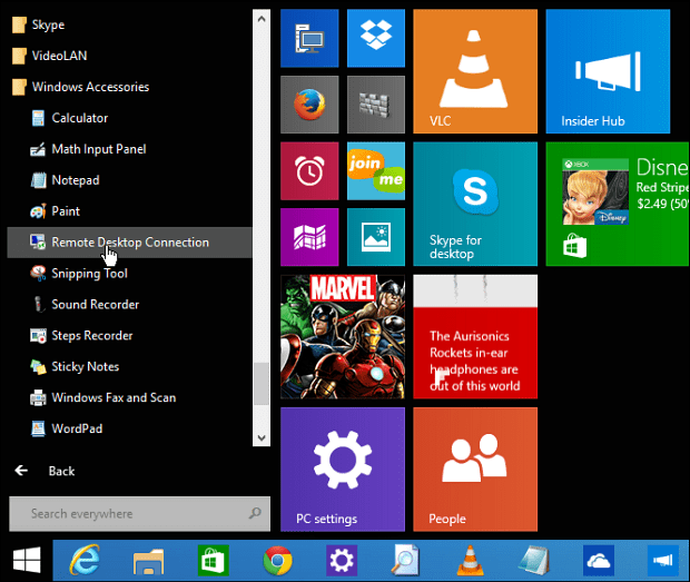 Windows 10 Meniul Start