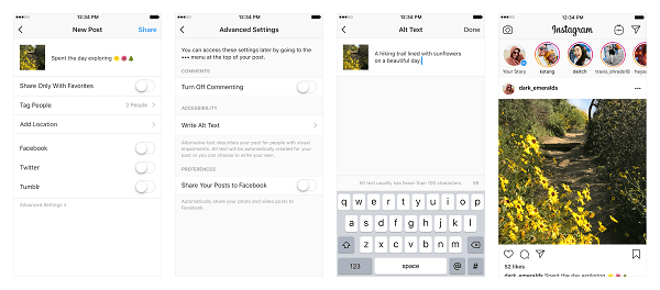 Instagram adaugă două noi funcții de accesibilitate pentru a ajuta utilizatorii cu deficiențe de vedere să acceseze fotografiile și videoclipurile partajate pe platformă.