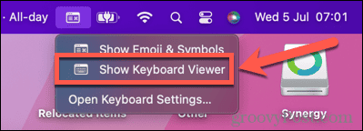 mac show tastatură vizualizator