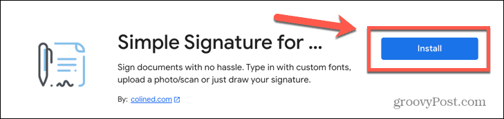 google docs instalează un supliment de semnătură simplă