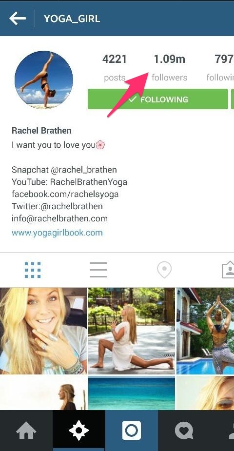 cont instagram pentru yoga_girl