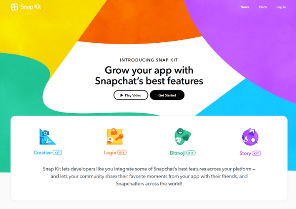 Snap Inc. a introdus Snap Kit, un kit de dezvoltator complet care permite producătorilor de aplicații să aducă unele dintre cele mai bune părți ale Snapchat în aplicațiile lor.