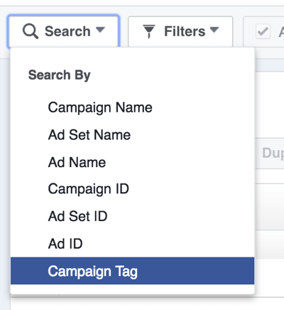 Căutați campanii publicitare Facebook după etichetă.
