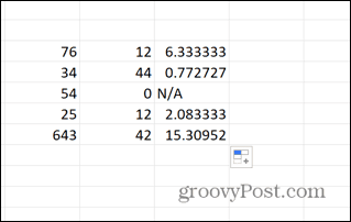 rezultatele formulei excel