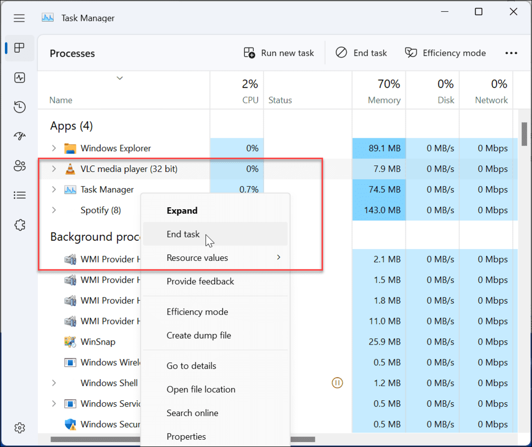 Forțați închiderea aplicațiilor care nu răspund pe Windows 11