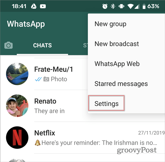 WhatsApp nu mai adaugă la Setări grupuri