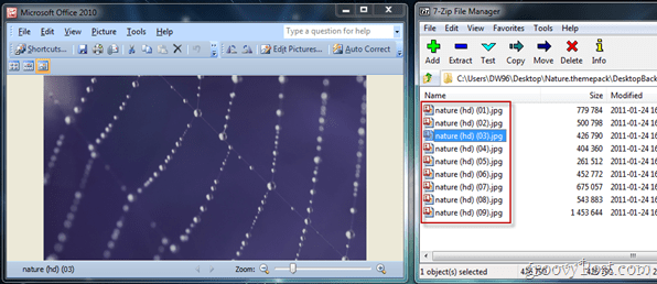 extrage imagini de fundal din fișierul cu temă Windows 7