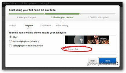 youtube nume real comentariu comentariu recenzie face playlist-urile private
