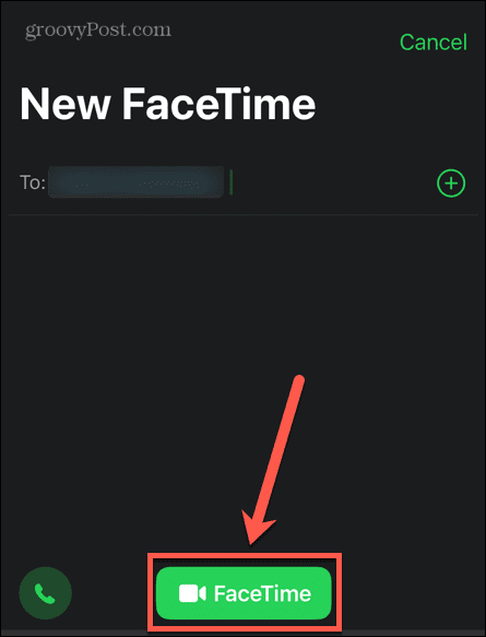 butonul Facetime iPhone