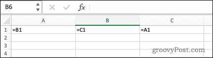 O referință circulară indirectă în Excel