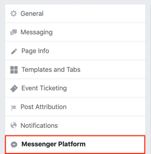 Trimiteți la fila Descoperire Facebook Messenger, pasul 1.