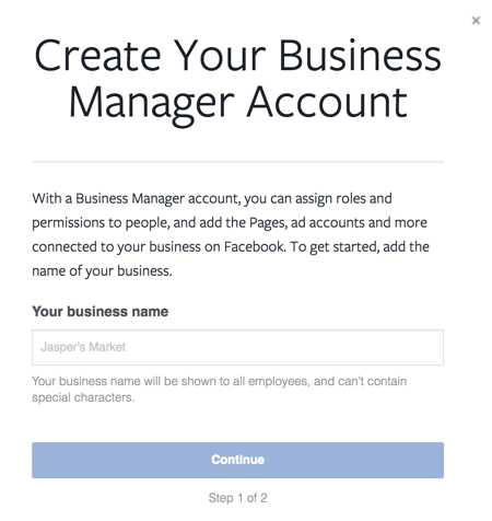 Introduceți numele companiei pentru a vă configura contul de companie.