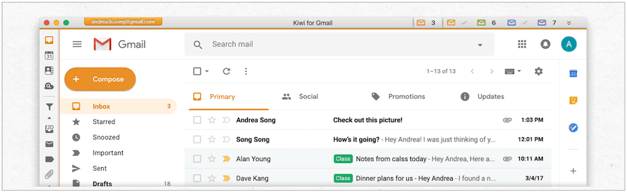 Kiwi pentru Gmail