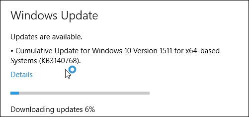 Actualizare cumulată Windows 10 KB3140768