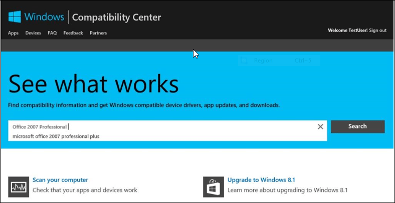 Microsoft a ucis site-ul său web de compatibilitate cu Windows