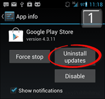 dezinstalați actualizările Google Play Store
