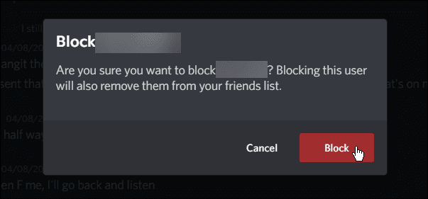 verificați blocarea utilizatorului