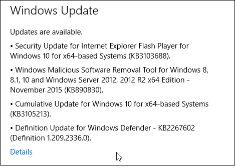 Nou Windows Windows Update KB3105213 și mai multe disponibile acum