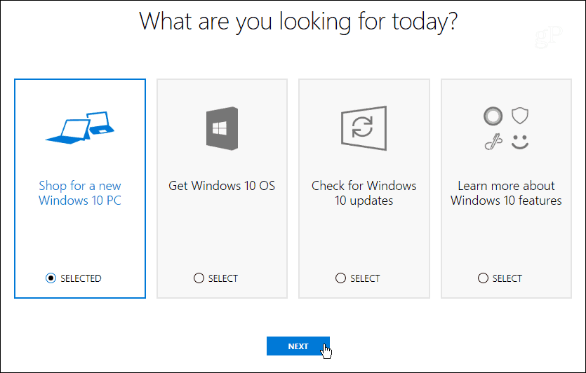 Windows vă ajută să alegeți