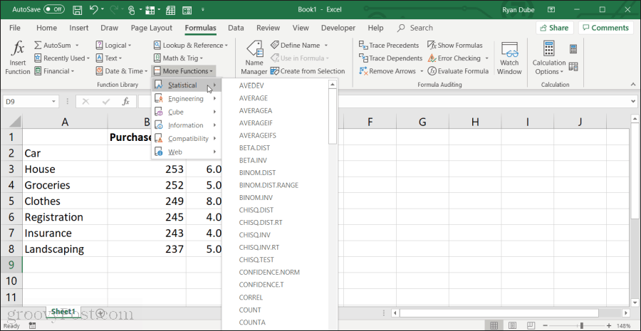 Selectarea medie în Excel