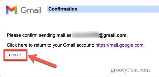 gmail confirm alias