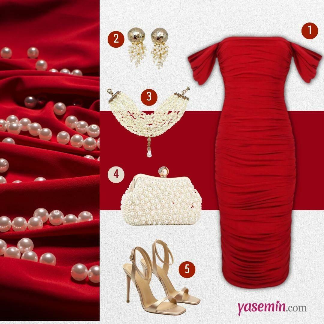combinație de rochii roșii