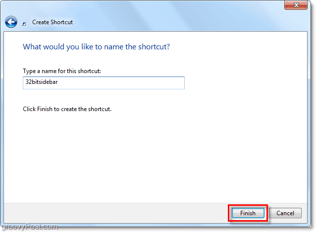 numiți o comandă rapidă în Windows 7